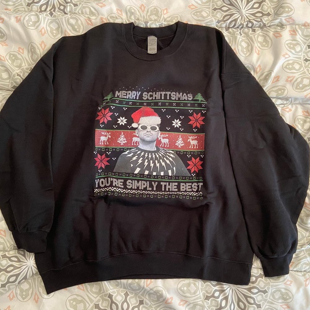 Schitt's Creek Ugly Christmas Sweater/Sweatshirt XL Unisex Merry Schittsmas